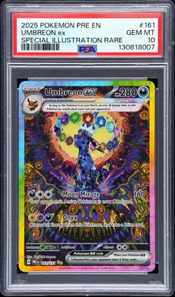 2025 POKEMON PRE EN-PRISMATIC EVOLUTIONS | SIR UMBREON EX #161 GEM MT PSA 10 - Image 2