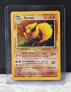 Pokemon TCG Flareon 3/64 Holo Rare Jungle Card LP Vintage - Image 1
