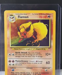 Pokemon TCG Flareon 3/64 Holo Rare Jungle Card LP Vintage - Image 2