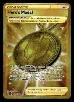 Hero's Medal 201/185 Secret Rare Vivid Voltage Pokemon Card - Image 1