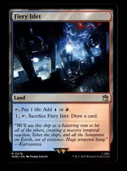 MTG - Fiery Islet - Universes Beyond: Doctor Who - Near Mint - Image 1