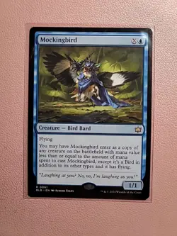 MTG Mockingbird Bloomburrow Regular Creature Bird Bard - Image 1
