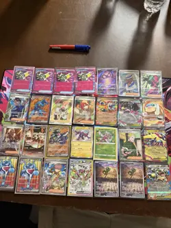 Pokemon Card Lot 28 Cards. Ex Mega Full Arts Rare Trainers Promo And More - Image 1