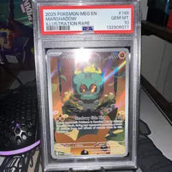 2025 POKEMON MEG EN-MEGA EVOLUTION ILLUSTRATION RARE #146 MARSHADOW PSA 10 - Image 1