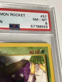 2000 Pokemon Rocket 1st Edition #57 Grimer PSA 8 Vintage - Image 4