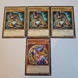 Yugioh 4x LEDD 1st Edition Dark Magician & Dark Magician Girl Lot - Image 1