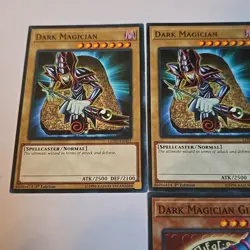 Yugioh 4x LEDD 1st Edition Dark Magician & Dark Magician Girl Lot - Image 2