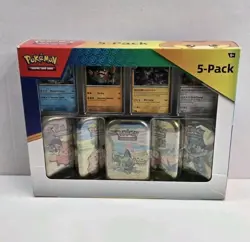Pokemon TCG: 2023 Paldea Friends Mini Tin Costco 5 Pack New/Factory Sealed - Image 1