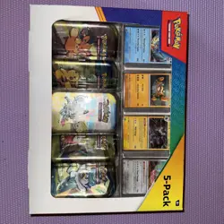 Pokemon TCG: 2023 Paldea Friends Mini Tin [Costco 5 Pack] [New/Factory Sealed] - Image 1