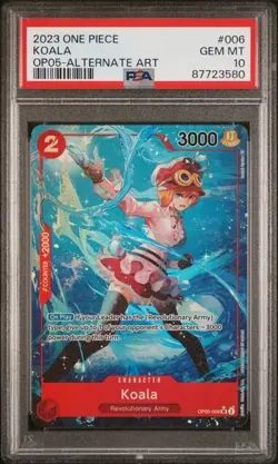 2023 One Piece Koala OP05 Alternate Art Rare #006 PSA 10 Gem Mint - Image 1