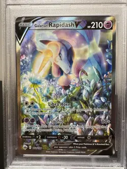 2021 Pokemon Sword & Shield Chilling Reign Galarian Rapidash V #168 PSA 9 - Image 3