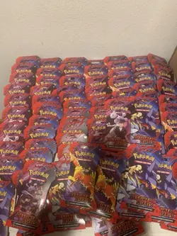 POKEMON TCG SCARLET & VIOLET DESTINED RIVALS SLEEVED BOOSTER LOT (100) SEALED - Image 1