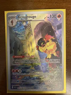 Armarouge Scarlet & Violet Base Illustration Rare Holo Pokemon TCG Card 203/198 - Image 1