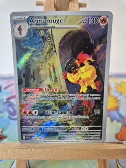 Armarouge 203/198 Scarlet & Violet Base Pokemon TCG Card Holo Illustration Rare - Image 1