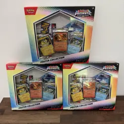 LOT OF 3 Pokemon TCG Scarlet & Violet Prismatic Evolutions Poster Collection Box - Image 1