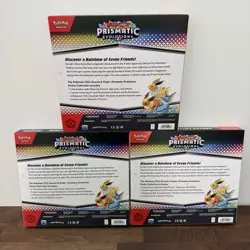 LOT OF 3 Pokemon TCG Scarlet & Violet Prismatic Evolutions Poster Collection Box - Image 2