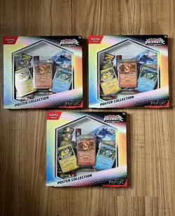 Pokemon TCG Scarlet & Violet Prismatic Evolutions Poster Collection Box Lot Of 3 - Image 1