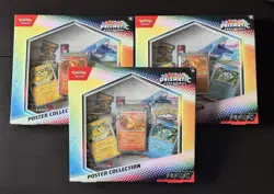 Pokemon TCG Scarlet & Violet Prismatic Evolutions Poster Collection Box Lot Of 3 - Image 1