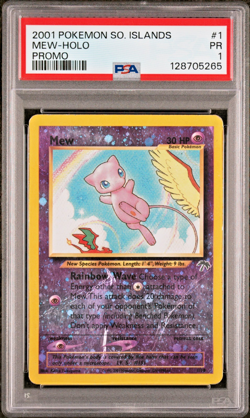 PSA 1 PR 2001 Pokemon Southern Islands Mew Promo 1/18 Reverse Holo Foil WOTC - Image 1