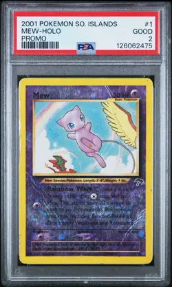 PSA 2 Mew Southern Islands Promo 1/18 Reverse Holo Foil 2000 Pokemon WoTC Good - Image 1
