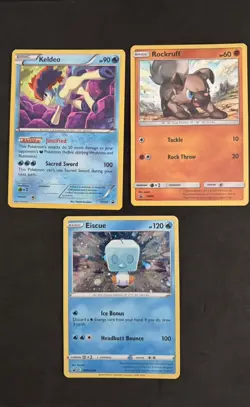 11 Pokemon Cards lot. Keldeo, rock ruff, Eiscue, sneasel, others - see pics - Image 2