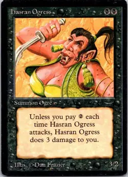 MTG Magic The Gathering Hasran Ogress Arabian Nights Played See Scan B - Image 1