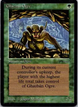 MTG Magic The Gathering Ghazban Ogre Arabian Nights Played See Scan A - Image 1