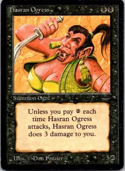 MTG Magic The Gathering Hasran Ogress Arabian Nights Played See Scan A - Image 1