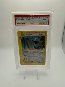 PSA 9 MINT 2003 Pokemon KINGDRA Aquapolis Crystal HOLO Rare 148 Foil MOUTH SWIRL - Image 1