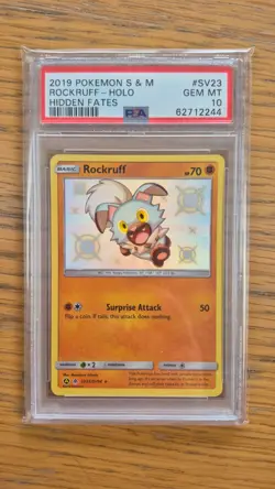 Pokemon - PSA 10 - Rockruff - SV23/SV94 - Hidden Fates - Shiny - English - Image 1