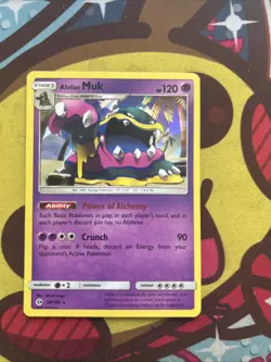 Pokemon Alolan Muk 58/149 - SM Sun And Moon Base - Holo Rare - Excellent - Image 1