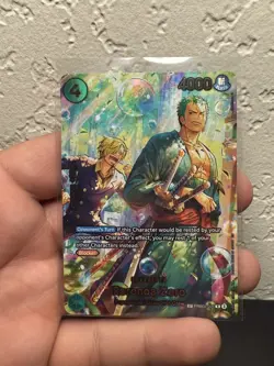 One Piece TCG The Azure Sea's Seven Foil OP-14 Roronoa Zoro PRB02-006 (SP) NM - Image 1
