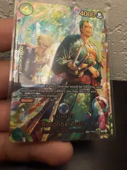 One Piece TCG The Azure Sea's Seven Foil OP-14 Roronoa Zoro PRB02-006 (SP) NM - Image 3