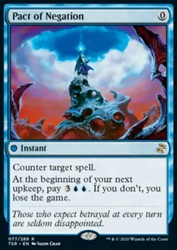 MTG Magic the Gathering Pact of Negation (77/429) Time Spiral Remastered LP - Image 1