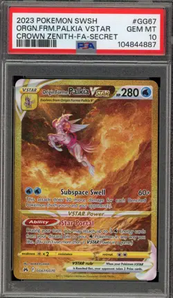 Pokemon Origin Forme Palkia VSTAR Crown Zenith Secret Rare Full Art #GG67 PSA 10 - Image 1
