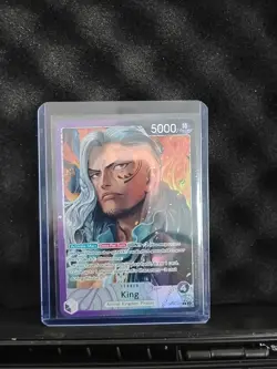 One Piece Card Game King OP08-057 L Leader Alternate Art Parallel - Image 1
