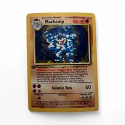 Machamp 1999 Base Set 8/102 1st Edition Holo Rare 100 HP Vintage Pokemon Card - Image 1