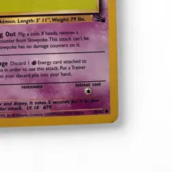 Slowpoke 1999 Fossil 55/62 1st Edition Regular 50 HP Common Pokemon Card - Image 3