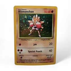 Hitmonchan 1999 Base Set 7/102 Holo Rare 70 HP Vintage Pokemon Card Wizards - Image 1