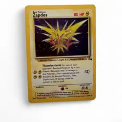 Zapdos 1999 Fossil 15/62 Holo Rare 80 HP Unlimited Vintage Pokemon Card - Image 1
