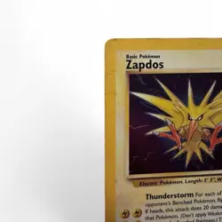 Zapdos 1999 Fossil 15/62 Holo Rare 80 HP Unlimited Vintage Pokemon Card - Image 2