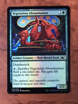 Vegetation Abomination Foil MTG Magic the Gathering Card NM Mint Unfinity UNF - Image 1