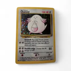 Chansey 1999 Base Set 003/102 Holo Rare 120 HP Vintage Pokemon Card - Image 1