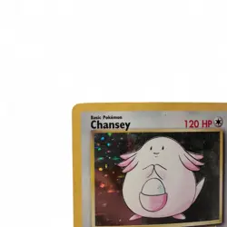 Chansey 1999 Base Set 003/102 Holo Rare 120 HP Vintage Pokemon Card - Image 2