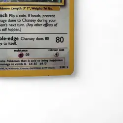 Chansey 1999 Base Set 003/102 Holo Rare 120 HP Vintage Pokemon Card - Image 4