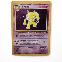 Hypno 1999 Fossil 8/62 Holo Rare 90 HP Vintage Pokemon TCG Card - Image 1