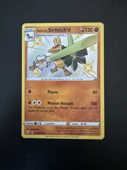 Galarian Sirfetch'd SV064/SV122 Shiny Holo Rare Shining Fates Pokemon Card - Image 1