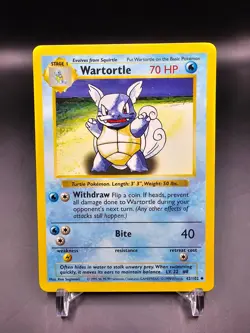 LP - Wartortle - 42/102 - Shadowless - Base Set - Pokemon Card - Image 1