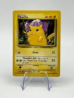 Pikachu Pokemon Card TCG Base Set 1999 WOTC Yellow Cheeks 58/102 - Image 1