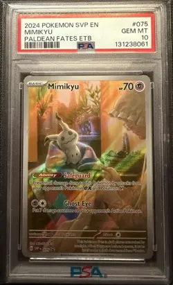 2024 Pokemon SVP EN - Paldean Fates ETB Promo - Mimikyu - 075 - PSA 10 - Image 1